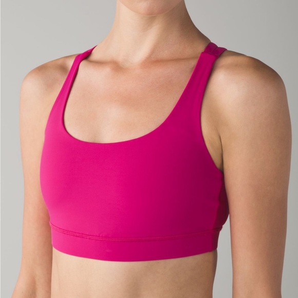 lululemon athletica Other - Lululemon Energy Bra Jewelled Magenta Bright Pink size 10